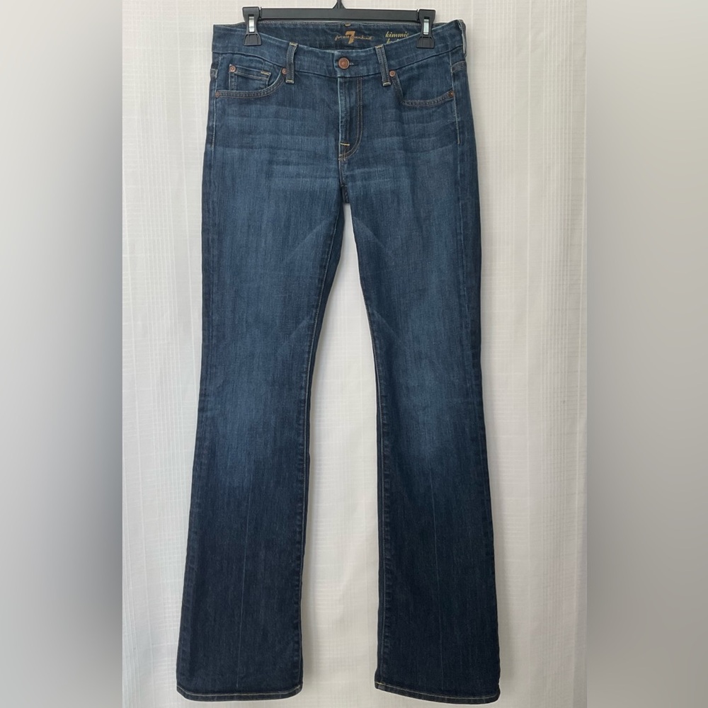 7 For All Mankind Indigo Wide Leg Jeans